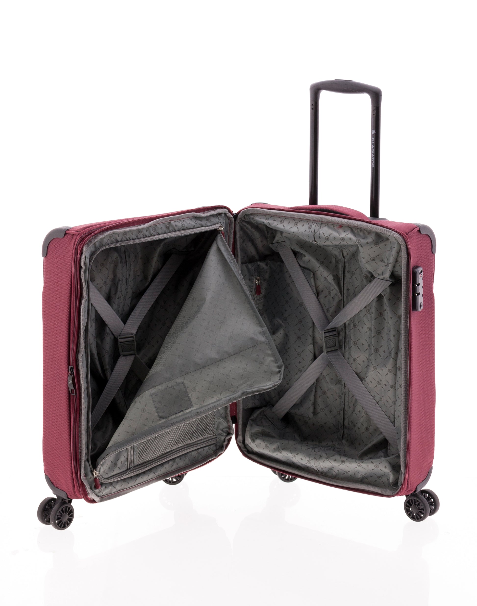 Maleta de cabina blanda Gladiator Helios — Poliéster extensible con candado TSA