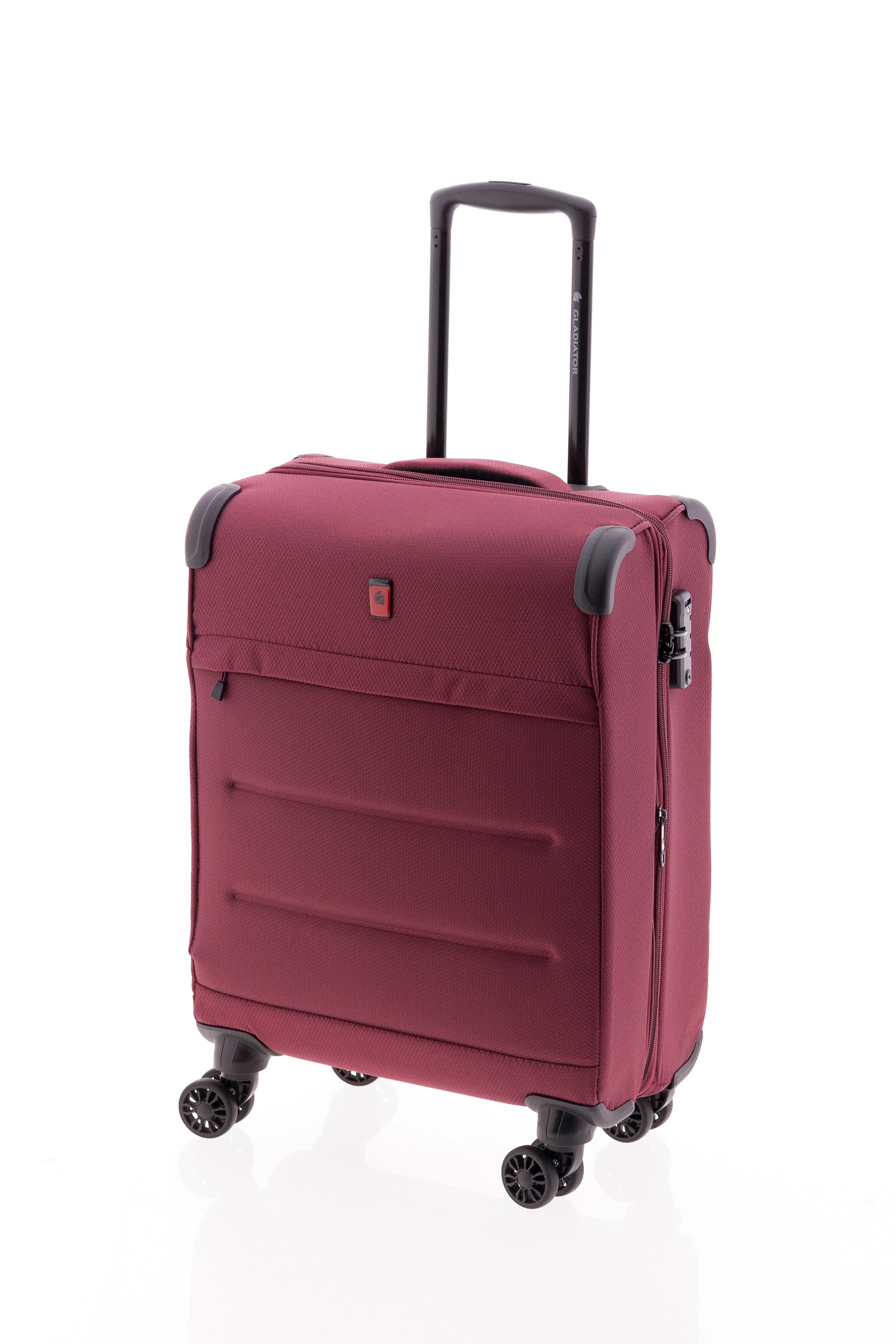 Maleta de cabina blanda Gladiator Helios — Poliéster extensible con candado TSA