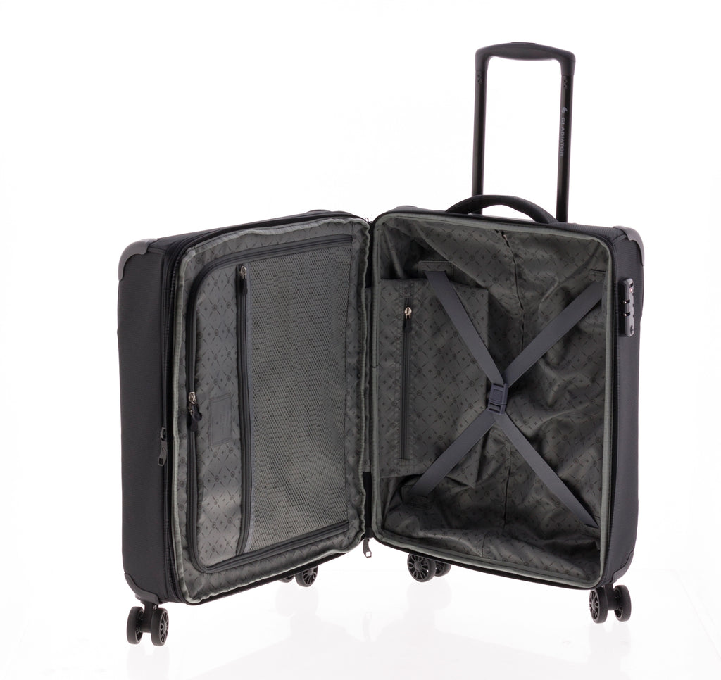 Maleta de cabina blanda Gladiator Helios — Poliéster extensible con candado TSA