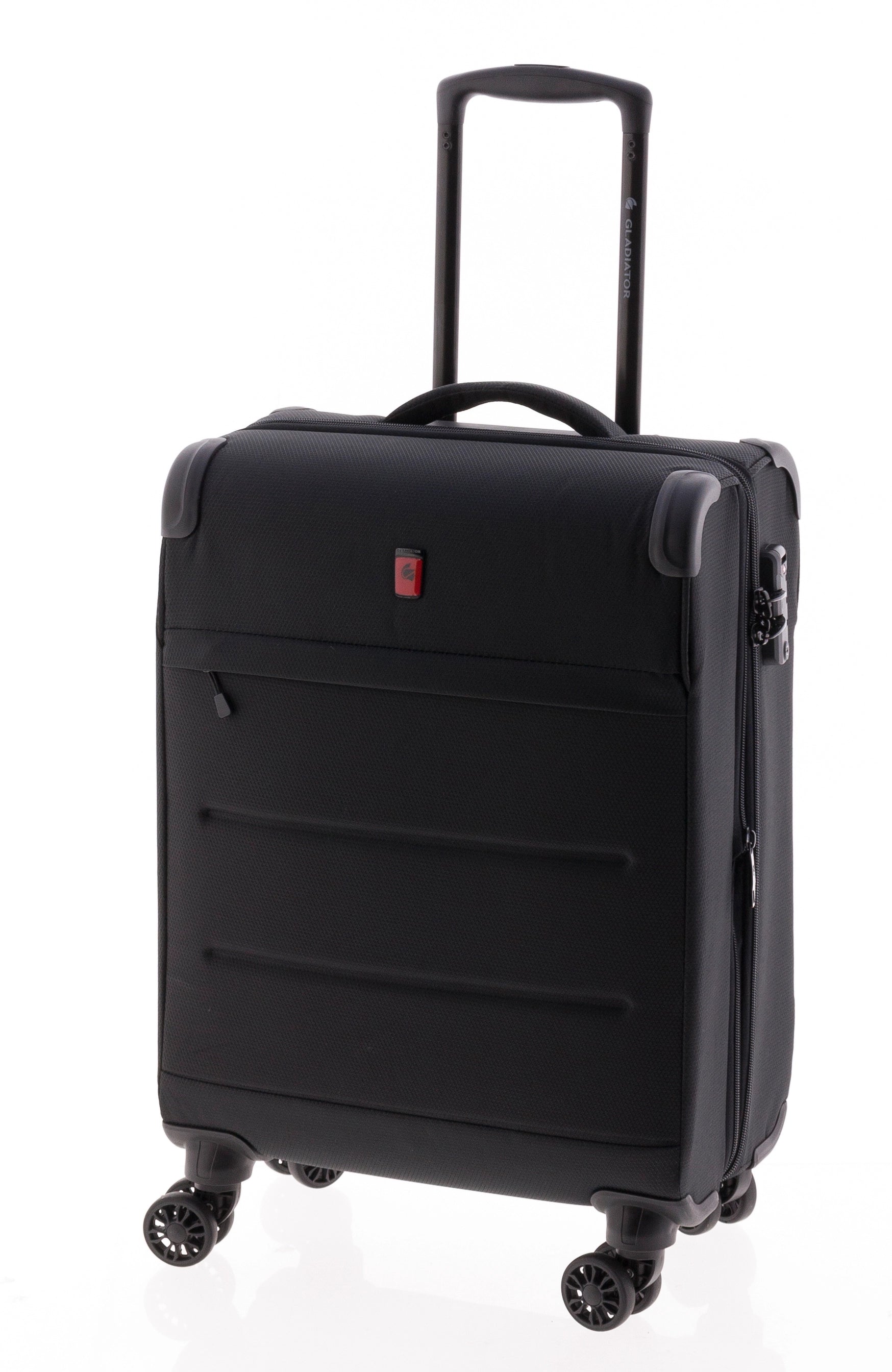 Maleta de cabina blanda Gladiator Helios — Poliéster extensible con candado TSA