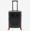 Maleta cabina Luma Lite Gladiator en policarbonato negro metalizado, vista frontal