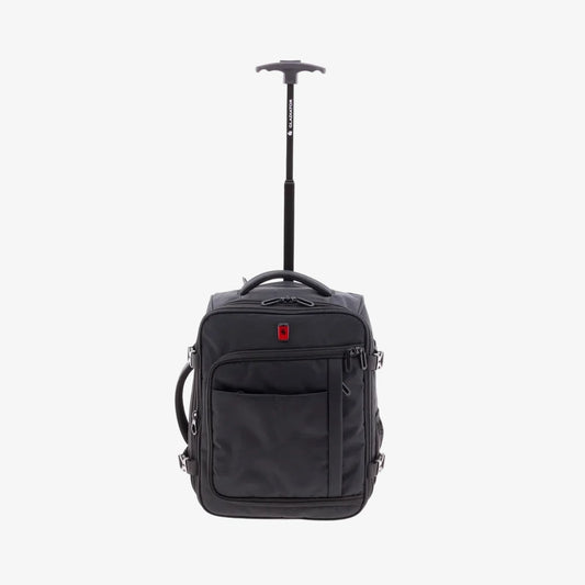 Maleta mochila extensible Loop de Gladiator en negro, vista frontal