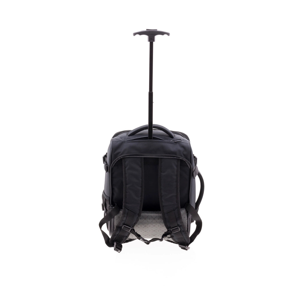 Parte trasera de la maleta mochila Loop con asa y ruedas